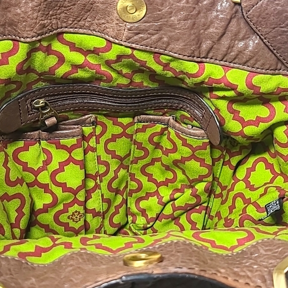 orYANY "Gwen" Distressed Leather Dual Pocket Crossbody/Shoulder Bag - Picture 11 of 15